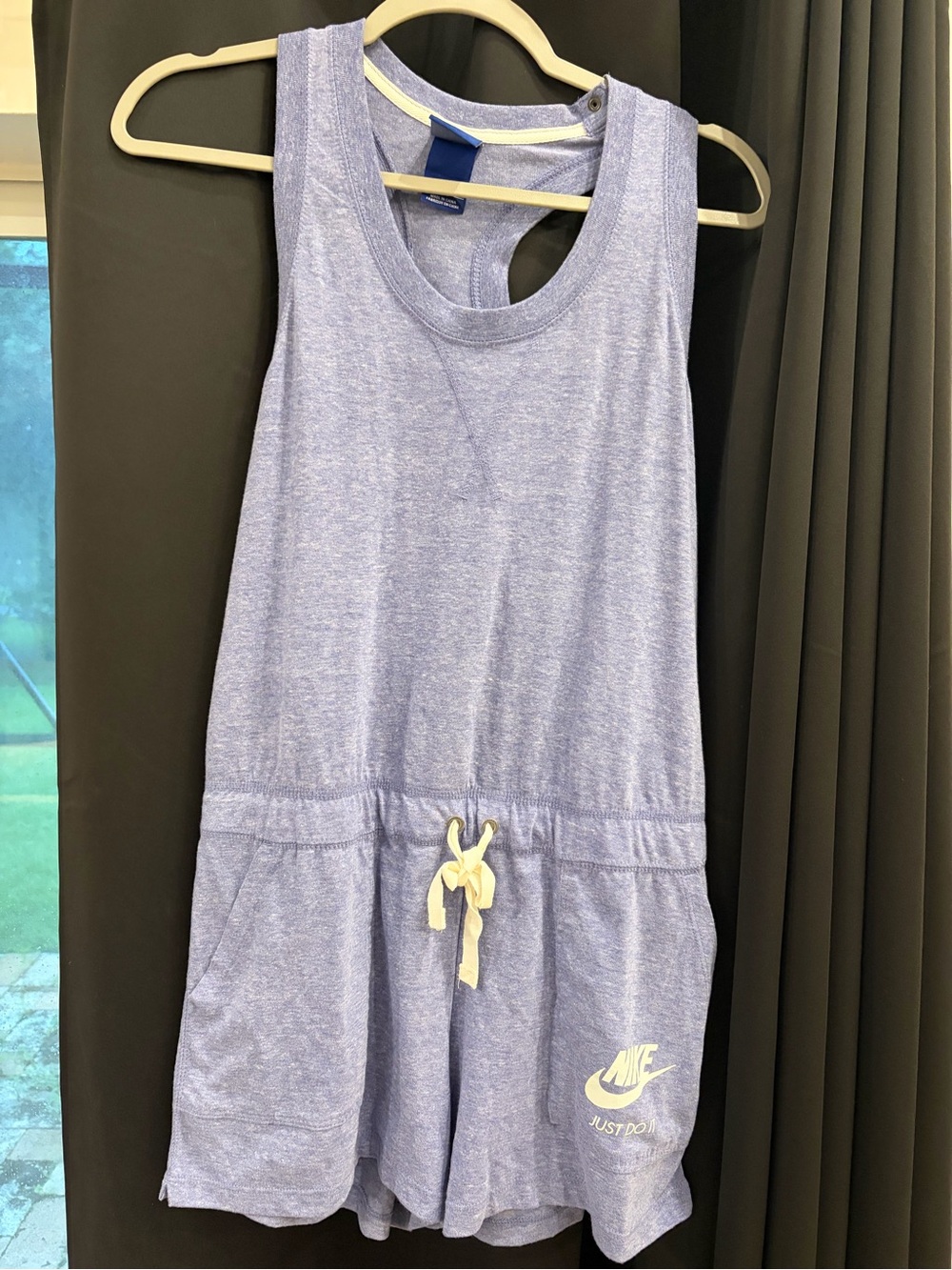 Nike Sportswear Blue Heathered Drawstring Romper